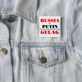 Badge Carré 5 Cm Russie et Poutine (En situation)