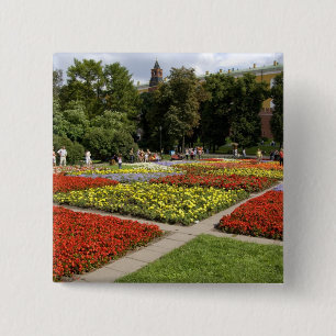 Badge Carré 5 Cm Russie, Moscou, Place Rouge, Alexandrovsky