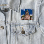 Badge Carré 5 Cm Russie, Moscou, place Rouge. St. Basil's 2 (En situation)