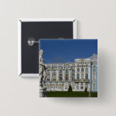 Badge Carré 5 Cm Russie, Saint-Pétersbourg, Palais de Catherine (ak (Devant & derrière)