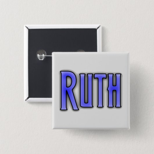 Badge Carré 5 Cm RUTH, pour Ruth (Devant & derrière)