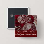 Badge Carré 5 Cm Rythme_ (Devant & derrière)