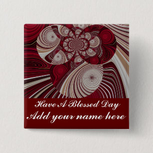 Badge Carré 5 Cm Rythme_