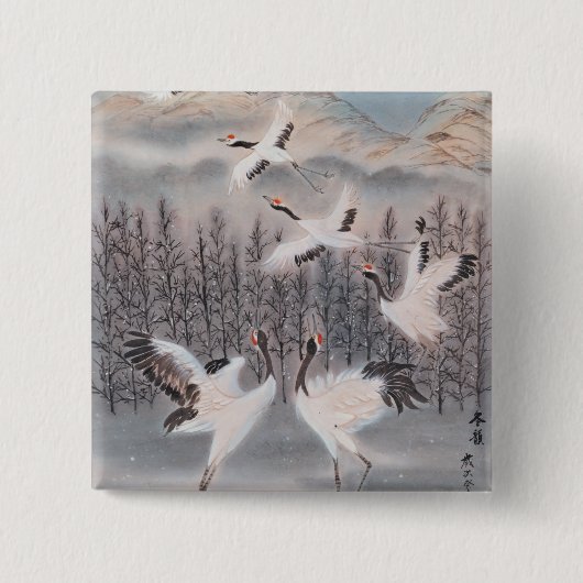 Badge Carré 5 Cm Rythme de l'hiver (Devant)