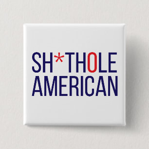 Badge Carré 5 Cm S-Hole Américain