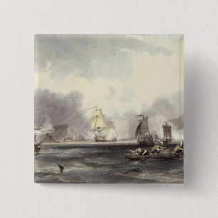 Badge Carré 5 Cm S.M. embarque Imogene et Andromache passant la