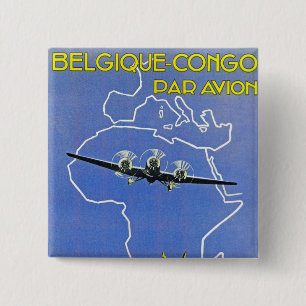 Badge Carré 5 Cm Sabena ~ Belgique Congo
