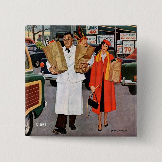 Badge Carré 5 Cm Sac complètement de problème (Devant)