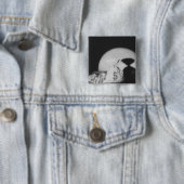 Badge Carré 5 Cm Sac d'argent (En situation)