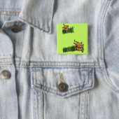 Badge Carré 5 Cm Safari Ultra mignonne Leopard Invitations d'annive (En situation)