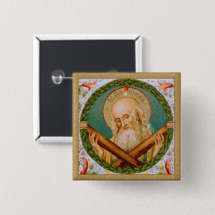 Badge Carré 5 Cm Saint André l'Apôtre (JMAS 02)