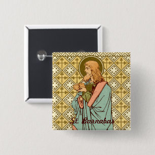 Badge Carré 5 Cm Saint Barnabas l'apôtre (RLS 02)