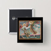 Badge Carré 5 Cm Saint Bride, ch. 1913 par John Duncan (Devant & derrière)