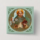 Badge Carré 5 Cm Saint Dominique de Guzman (BK 07) (Devant)