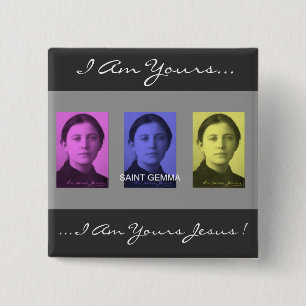 Badge Carré 5 Cm saint gemma