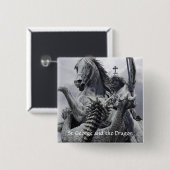 Badge Carré 5 Cm Saint-George et le Dragon (Devant & derrière)