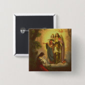 Badge Carré 5 Cm Saint Jeanne d'Arc (Devant & derrière)