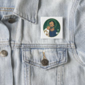 Badge Carré 5 Cm Saint-JOSEPH POUR CES TEMPS (En situation)