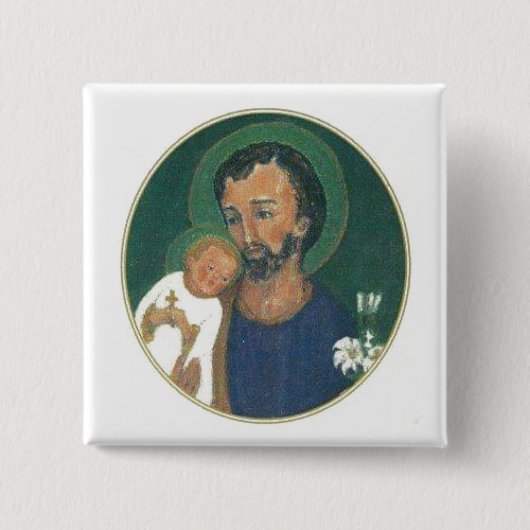 Badge Carré 5 Cm Saint-JOSEPH POUR CES TEMPS (Devant)