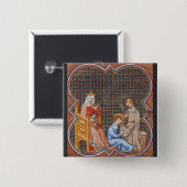 Badge Carré 5 Cm Saint-Louis IX de France (Devant & derrière)