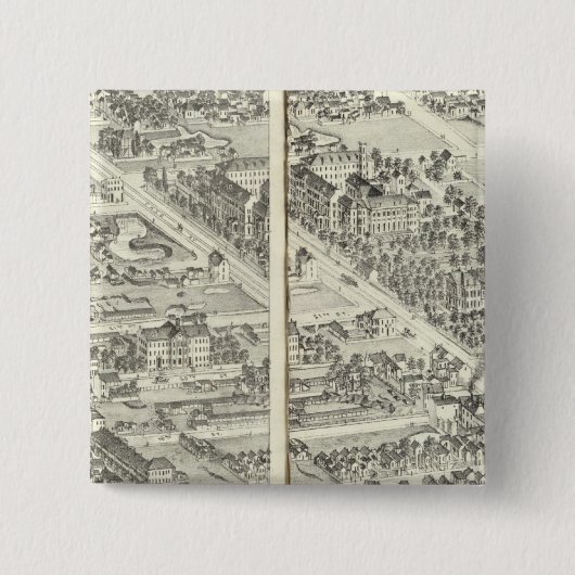 Badge Carré 5 Cm Saint-Louis, Missouri 14 (Devant)