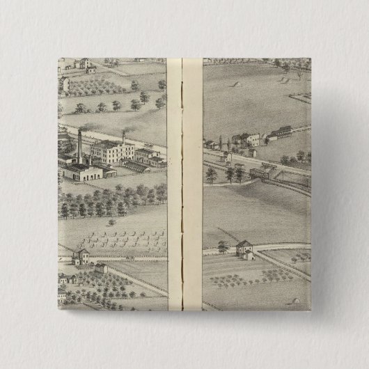 Badge Carré 5 Cm Saint-Louis, Missouri 2 (Devant)