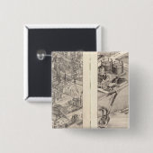 Badge Carré 5 Cm Saint-Louis, Missouri 2 (Devant & derrière)