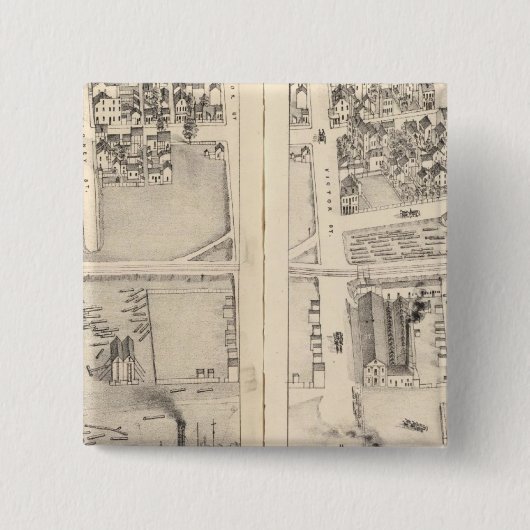 Badge Carré 5 Cm Saint-Louis, Missouri 7 (Devant)