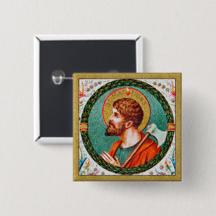 Badge Carré 5 Cm Saint Matthias l'Apôtre (JMAS 09) Carré