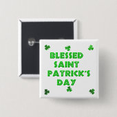 Badge Carré 5 Cm Saint Patrick (2) (Devant & derrière)