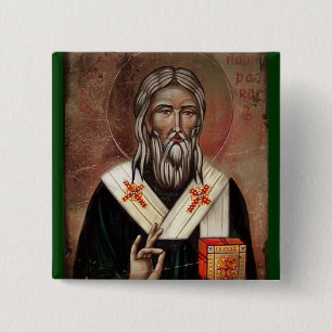 Badge Carré 5 Cm Saint Patrick à la main levée