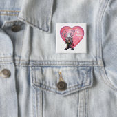 Badge Carré 5 Cm Saint Valentin (En situation)
