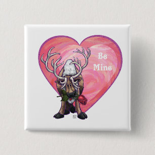 Badge Carré 5 Cm Saint Valentin