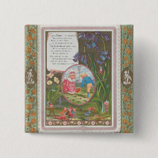 Badge Carré 5 Cm Saint-Valentin Antique Mignon Capricieux, Kate Gre