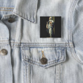 Badge Carré 5 Cm Sainte Brigitte de Suède (En situation)