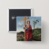 Badge Carré 5 Cm Sainte-Hélène par Cima da Conegliano (Devant & derrière)