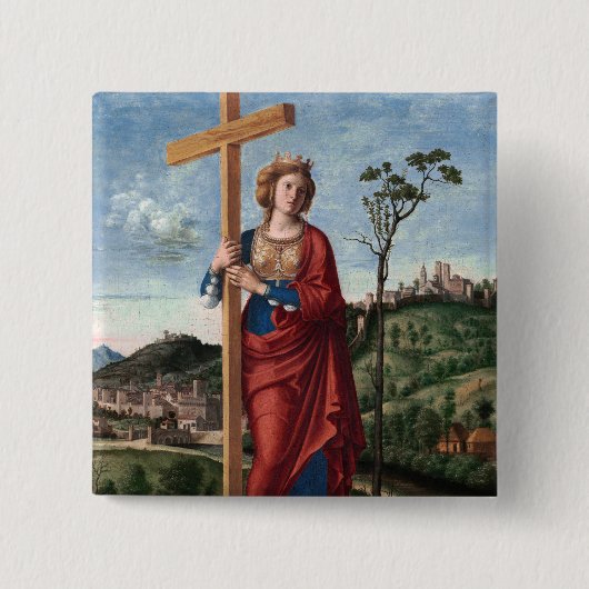 Badge Carré 5 Cm Sainte-Hélène par Cima da Conegliano (Devant)