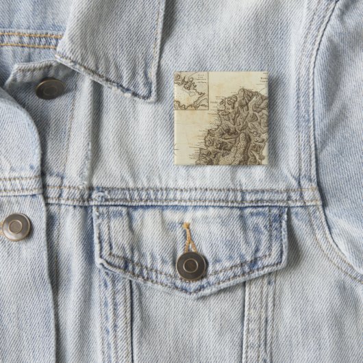 Badge Carré 5 Cm Sainte-Lucie (En situation)