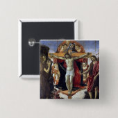 Badge Carré 5 Cm Sainte Trinité - Botticelli (Devant & derrière)