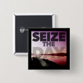 Badge Carré 5 Cm Saisissez le jour (Devant & derrière)