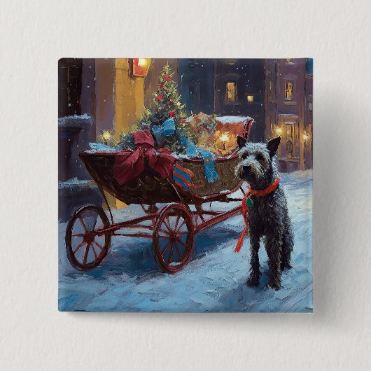 Badge Carré 5 Cm Saison de Noël de Chesapeake (Devant)