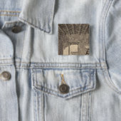 Badge Carré 5 Cm Salle Zuni (En situation)