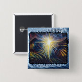 Badge Carré 5 Cm Salut (Devant & derrière)