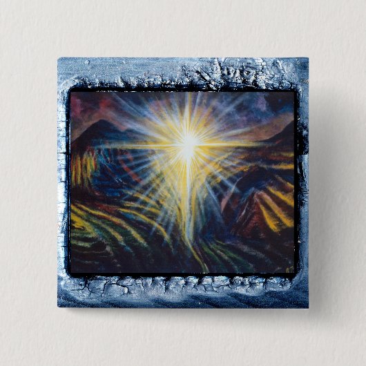 Badge Carré 5 Cm Salut (Devant)