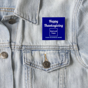 Badge Carré 5 Cm Salutation de remerciement professionnel sur fond