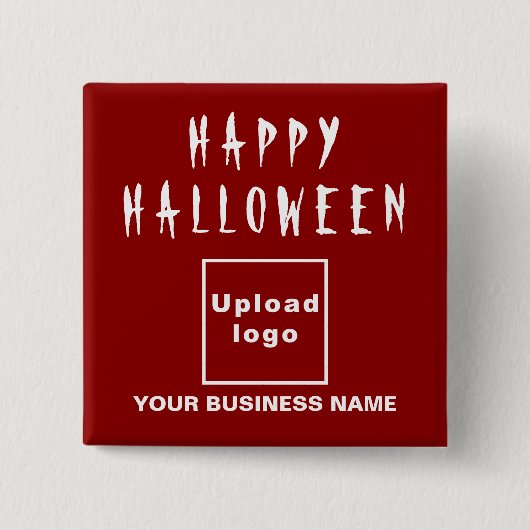 Badge Carré 5 Cm Salutation d'Halloween d'affaires sur la forme de (Devant)