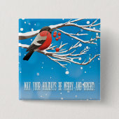 Badge Carré 5 Cm Salutations de vacances (Devant)