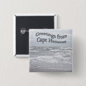 Badge Carré 5 Cm Salutations Du Cap Hatteras (Devant & derrière)