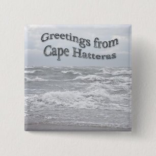 Badge Carré 5 Cm Salutations Du Cap Hatteras