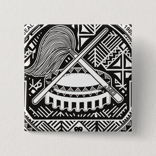 Badge Carré 5 Cm samoa américain (Devant)